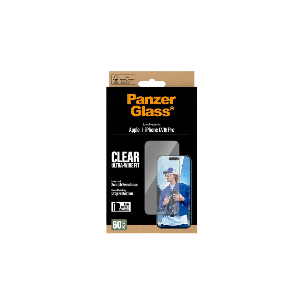 Panzerglass Ultrawide skärmskydd iPhone 17 - EasyAligner