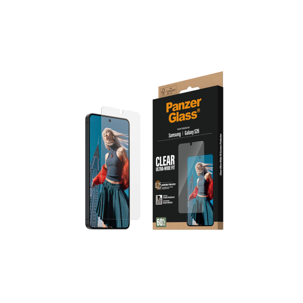 PanzerGlass Screen Protector Ultra-Wide Fit för Samsung Galaxy S26