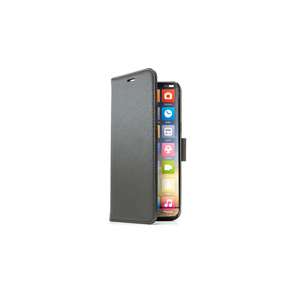 Screenor Smart Vikbart Fodral - Ekoläder Svart - iPhone 16