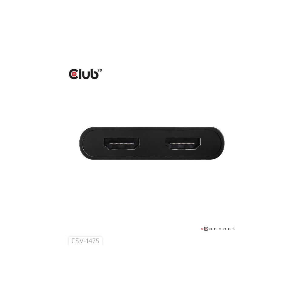 Club3D CSV-1475 - DisplayLink Adapter 2xHDMI 4K 60Hz