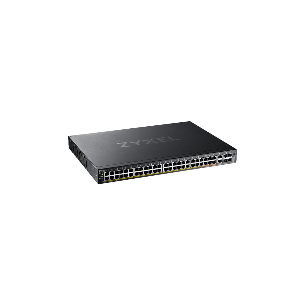 Zyxel Xgs2220 Series Xgs2220 54 Hp Switch 48 Portars Gb E L3 åtkomst, Nebula Flex Cloud Med 6 10 G