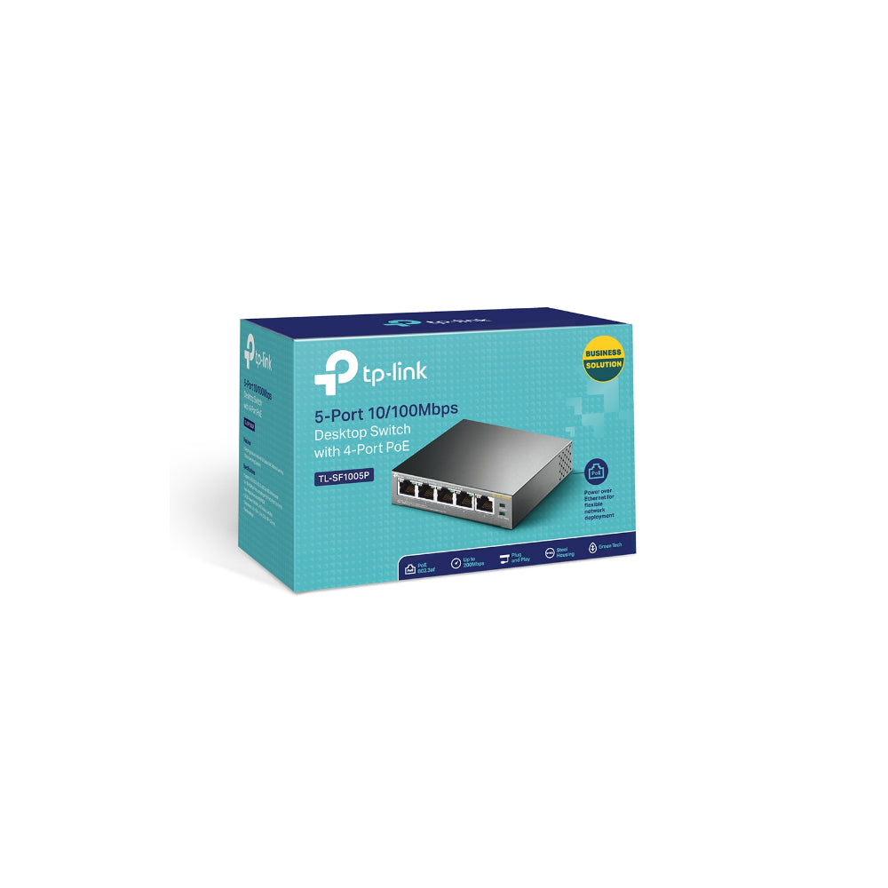TP-Link TL-SF1005P 5-Port 10/100 Mbps Desktop Switch med 4-Port PoE