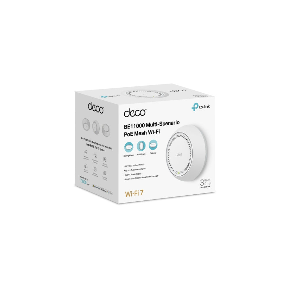 TP-Link Deco BE65-POE BE9300 Wi-Fi 7 Mesh (3-Pack)