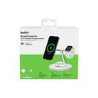 Belkin BoostCharge Pro 3in1 Qi2 trådlös laddare - 15W