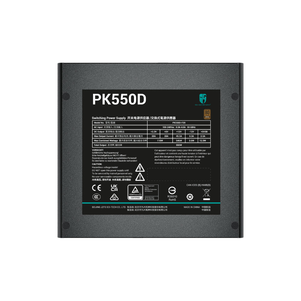 DeepCool Gamer Storm PK550D ATX 2.4 550W 80 Plus Bronze