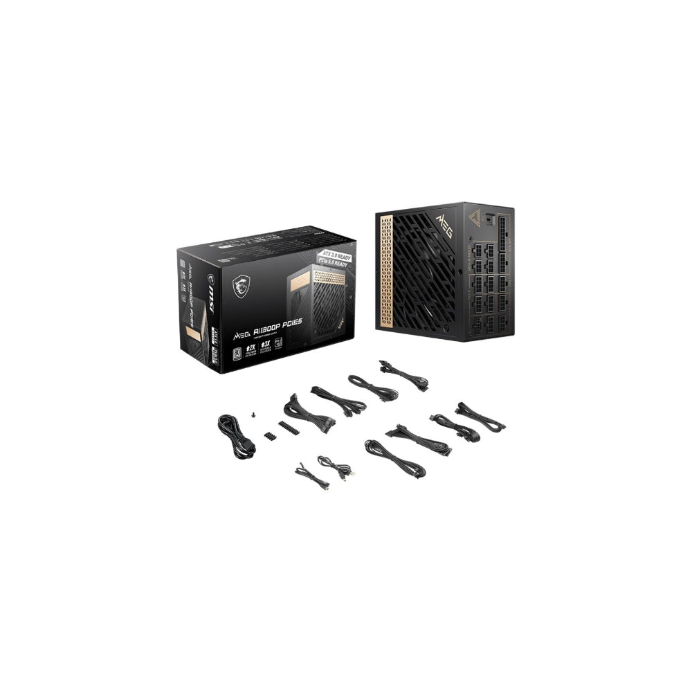 MSI MEG Ai1300P PCIE5 ATX 3.1 1000W 80 PLUS Platinum