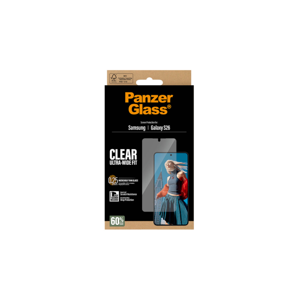 PanzerGlass Screen Protector Ultra-Wide Fit för Samsung Galaxy S26