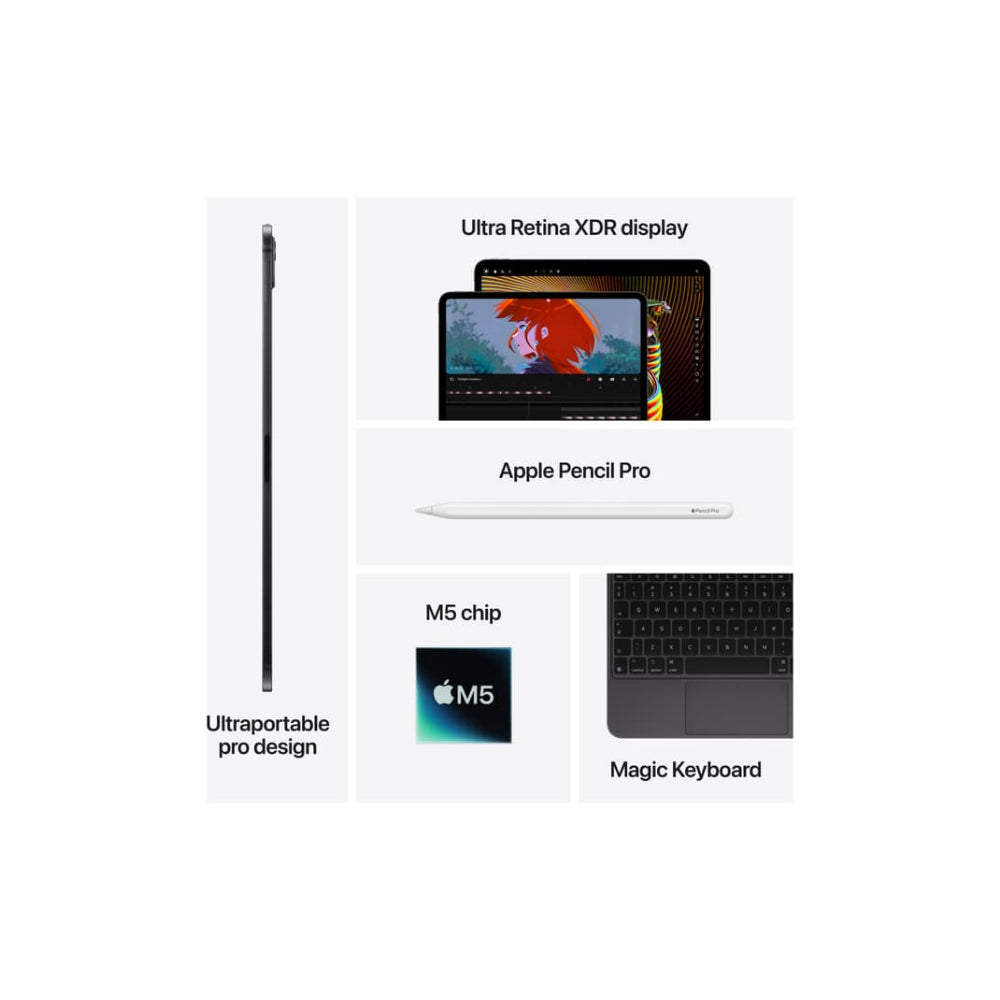 Apple iPad Pro 11" - M5 - Wi-Fi + Cellular 2TB SSD Nanotexturglas Silver