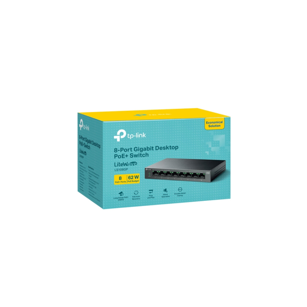TP-Link LiteWave LS108GP V1 Switch 8-PoE+