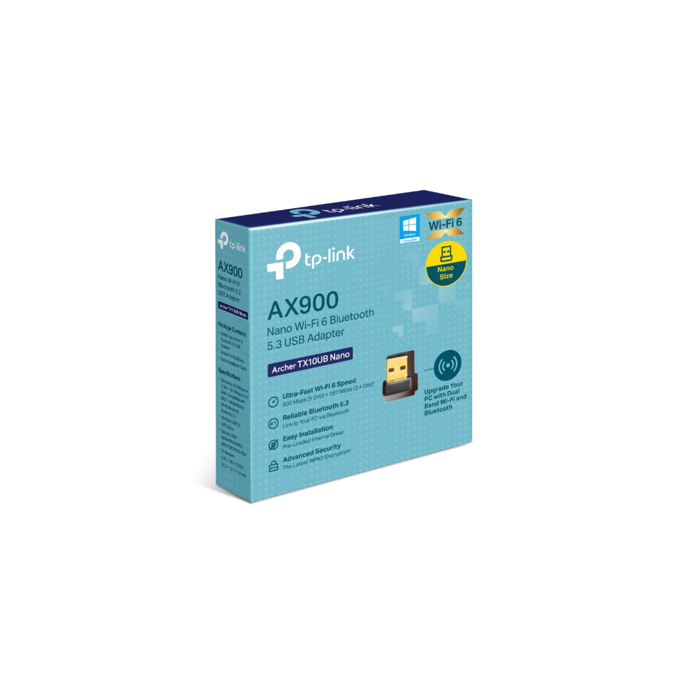 TP-Link Archer TX10UB Nano AX900 Nano Wi-Fi 6 Bluetooth 5.3 USB Adapter