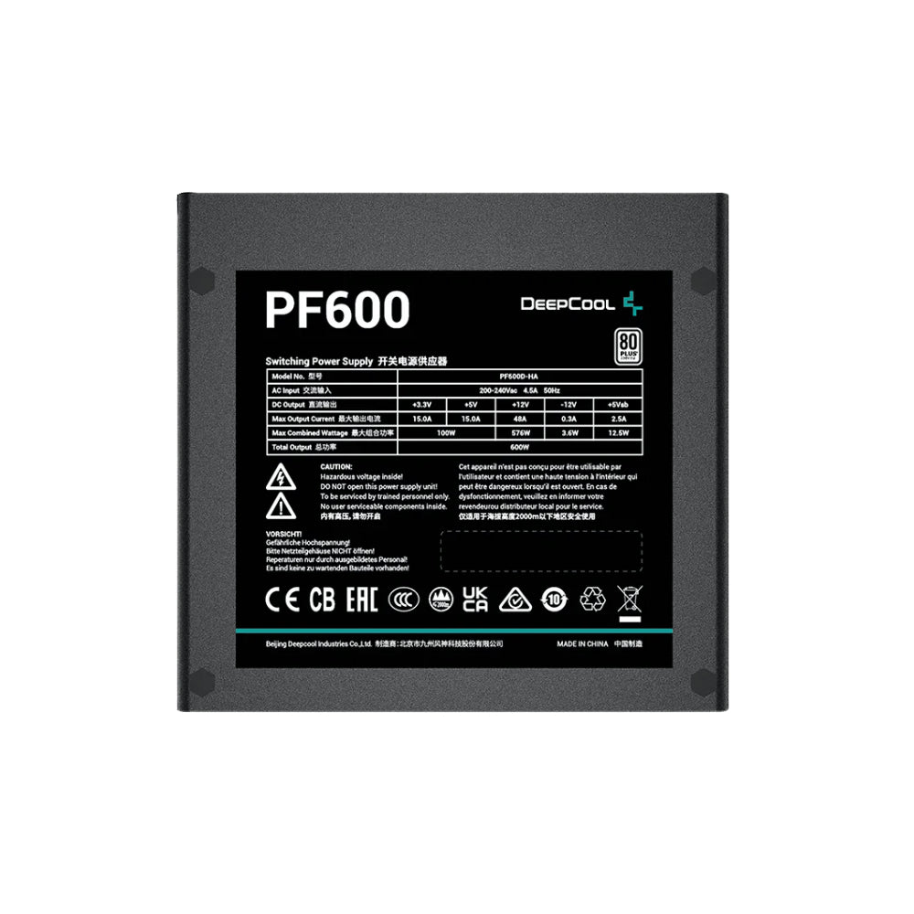DeepCool PF600 ATX 2.4 600W 80 Plus White