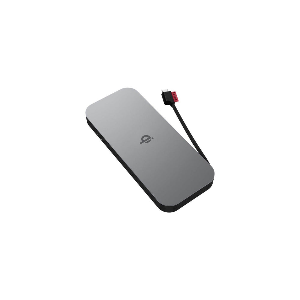 Lenovo Go 30W Trådlös Powerbank - 10000mAh - Silvergrå