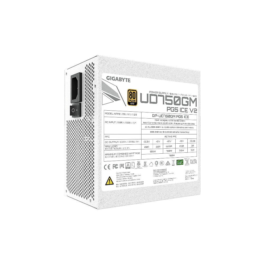 Gigabyte UD750GM PG5 V2 ICE ATX 750W 80 Plus Gold