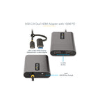 StarTech 109B-USBC-HDMI - USB-C/A till 2xHDMI 60Hz adapter