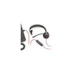 HP Poly Blackwire 3315 Monaural MS +3.5mm Plug +USB-C/A Svart