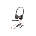 HP Poly Blackwire 3225 Stereo +3.5mm Plug +USB-C/A Svart