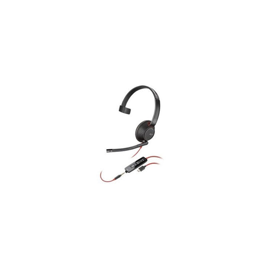 HP Poly Blackwire 5210 Monaural +3.5mm Plug +USB-C/A Svart