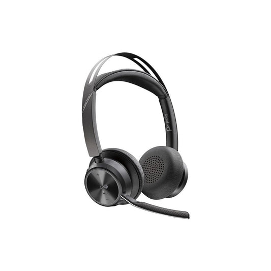 HP Poly Voyager Focus 2 med laddningsställ USB-C/A MS Svart
