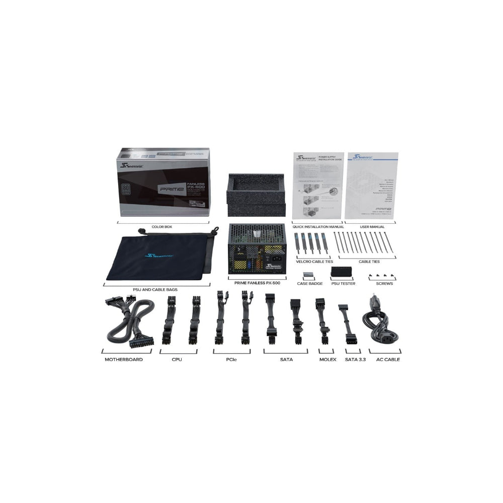 Seasonic Prime Fanless PX-500 80 PLUS Platinum 500W