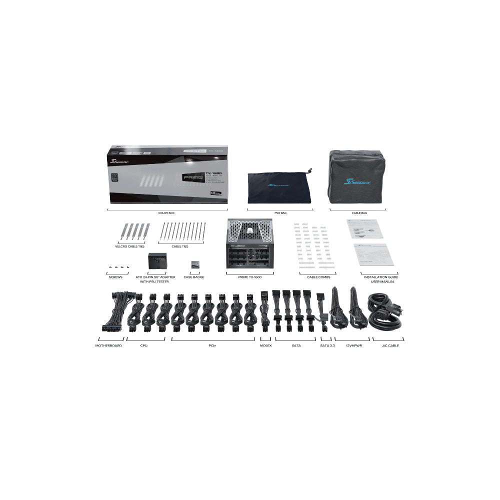 Seasonic Prime TX 1600 ATX 3.1 80 PLUS Titanium 1600W