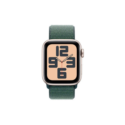 Apple Watch SE - GPS + Cellular - 40mm - Stjärnglans Aluminiumboett - Blågrön Sportloop