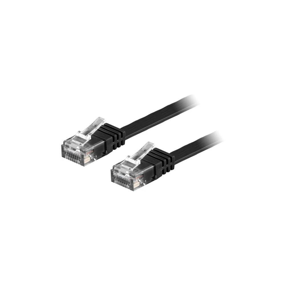 Deltaco Patchkabel RJ45 Cat6 flat 5m Svart