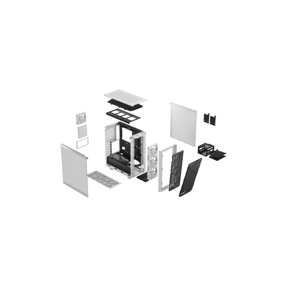 Fractal Design Meshify 2 Compact RGB Klar TG Vit
