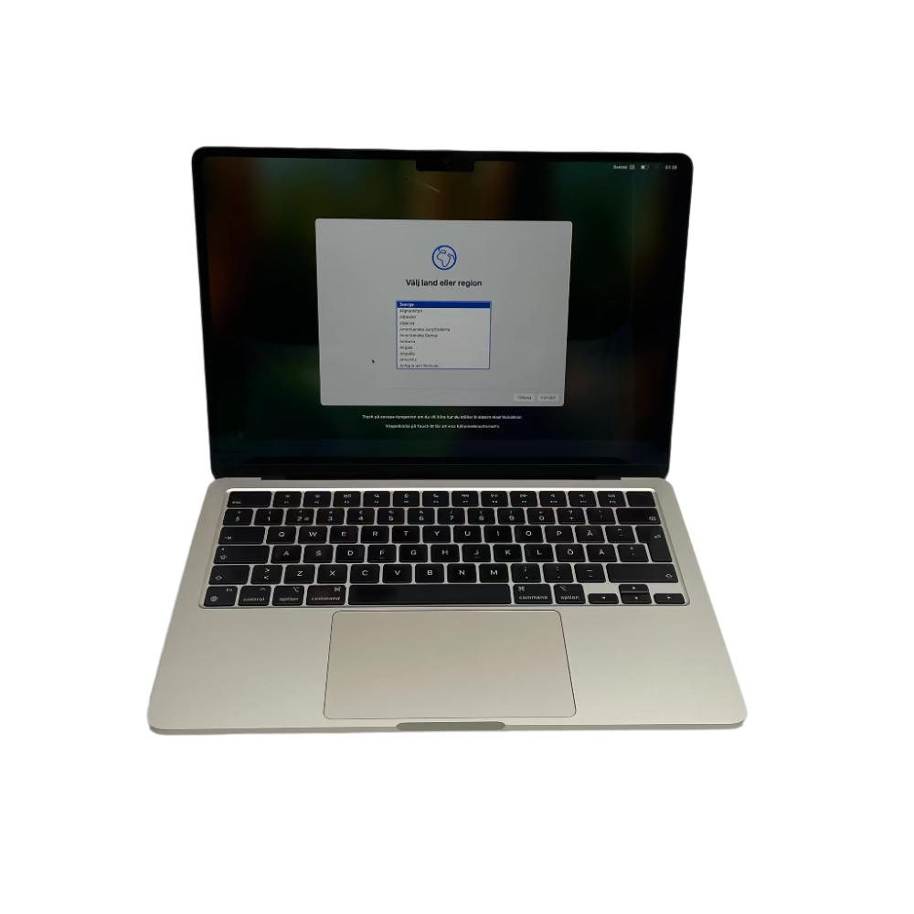 Begagnad MacBook Air 13" 2022 - M2 - 8GB - 256GB - Stjärnglans