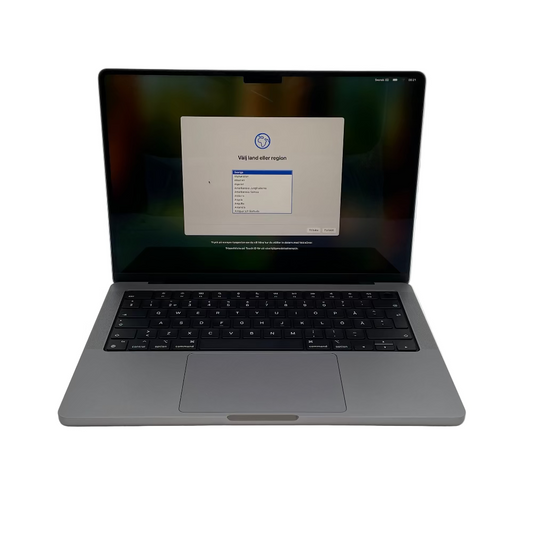 Begagnad MacBook Pro 14" 2021 - M1 Pro - 16GB - 512GB - Rymdgrå