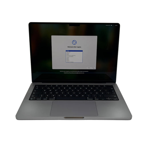 Begagnad MacBook Pro 14" 2021 - M1 Pro - 16GB - 512GB - Rymdgrå