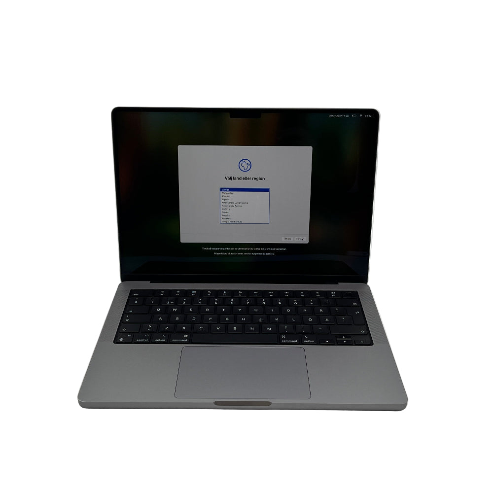 Begagnad MacBook Pro 14" 2021 - M1 Pro - 16GB - 512GB - Rymdgrå