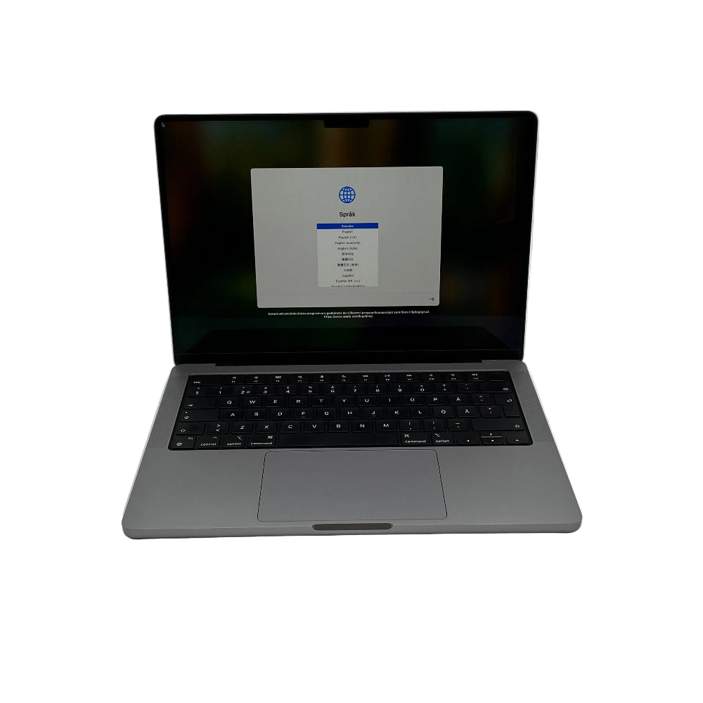 Begagnad MacBook Pro 14" 2021 - M1 Pro - 16GB - 512GB - Rymdgrå