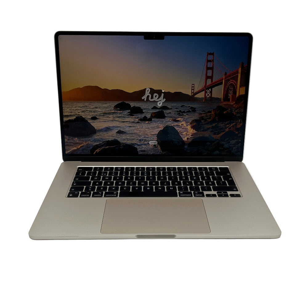 Begagnad MacBook Air 15" - M2 - 8GB - 256GB - Stjärnglans