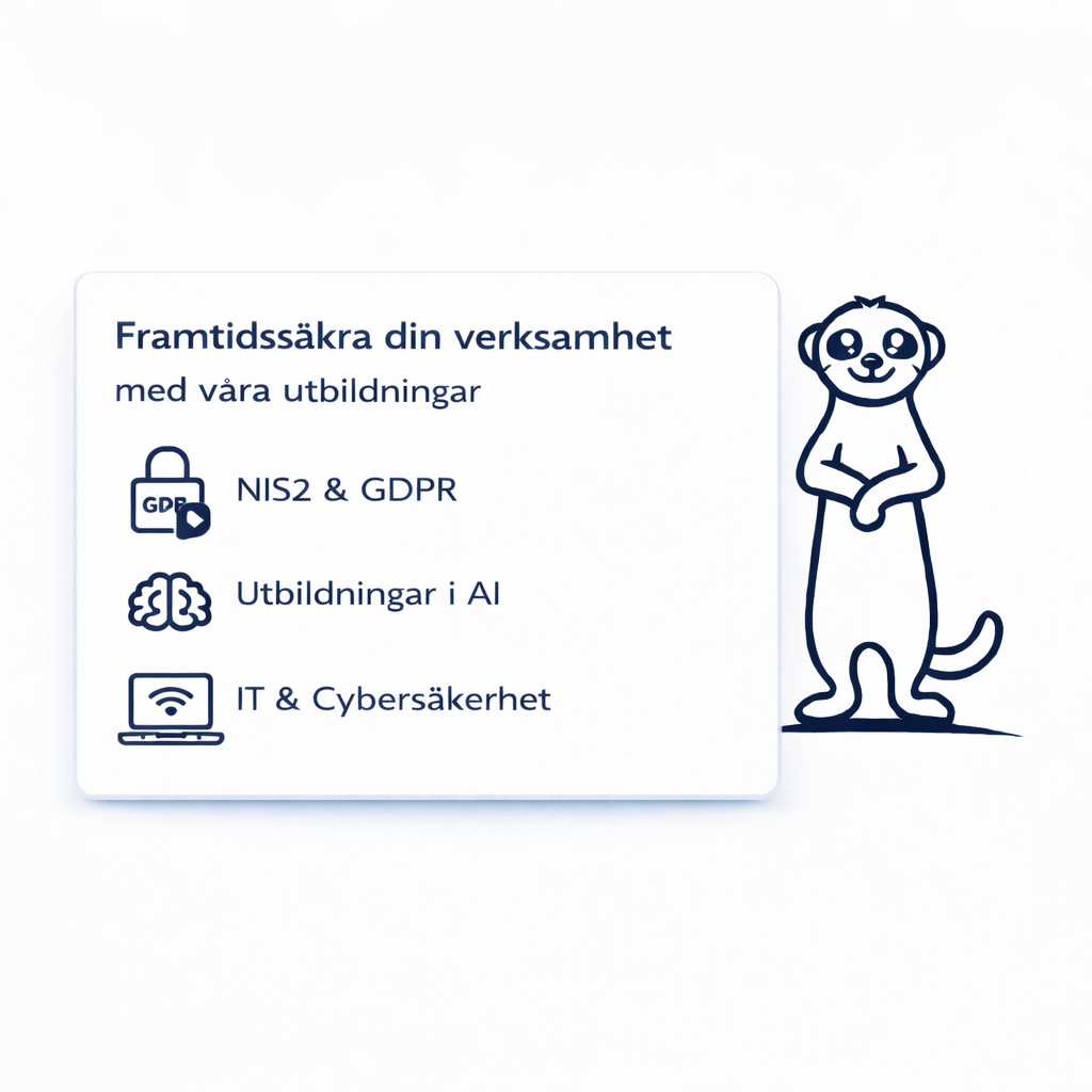 Utbildning inom NIS2, GDPR, AI och IT