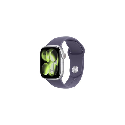 Apple Watch Series 11 GPS 42mm Silver Aluminium Lila Sportband S/M