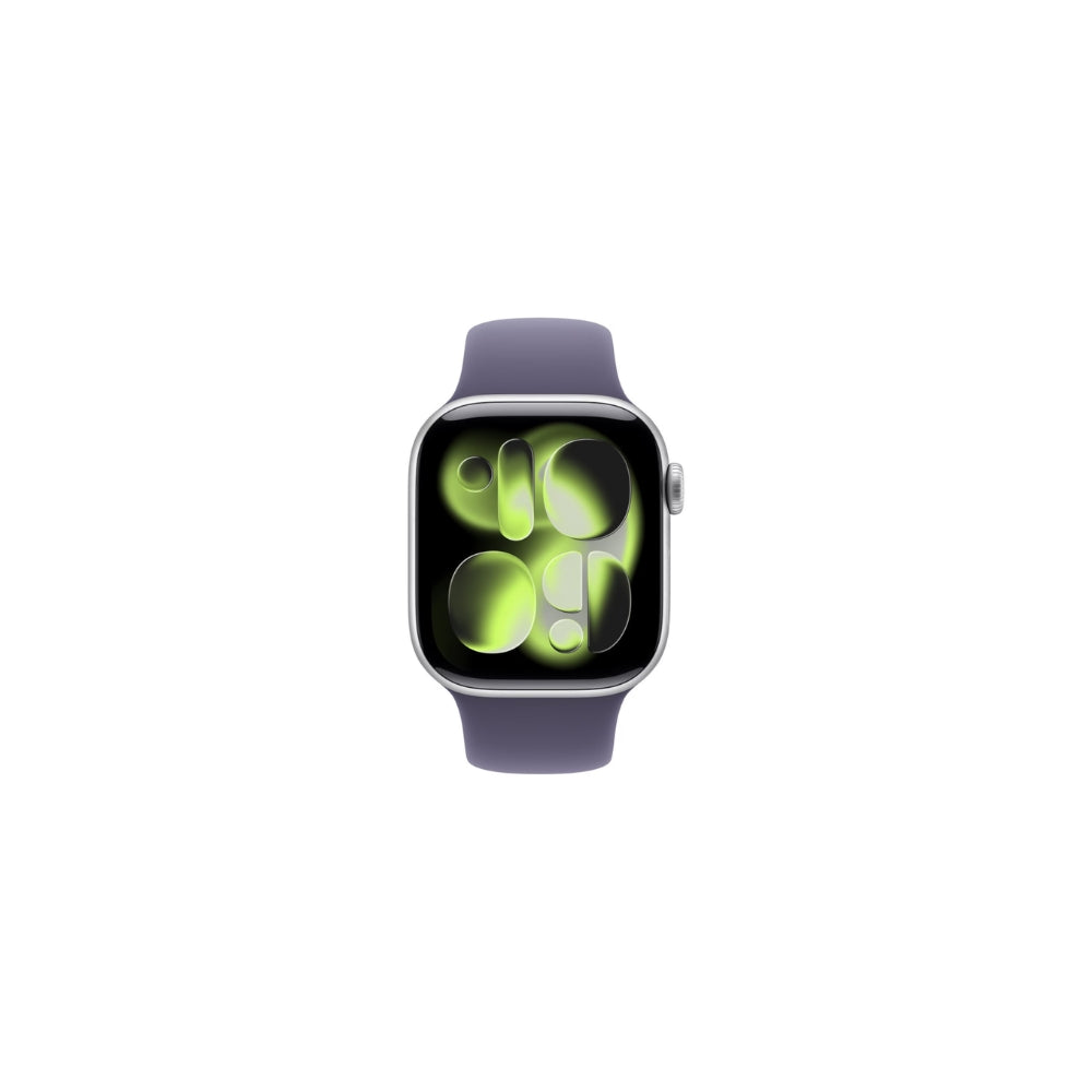 Apple Watch Series 11 GPS 42mm Silver Aluminium Lila Sportband M/L