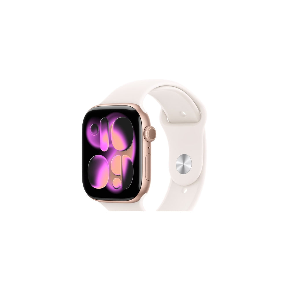 Apple Watch Series 11 GPS 46mm Roséguld Aluminium Light Blush Sportband M/L