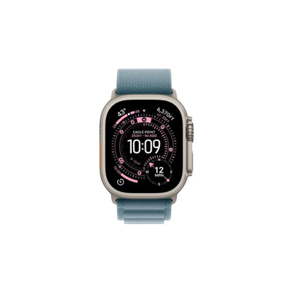 Apple Watch Ultra 3 GPS + Cellular 49mm Naturlig Titan Light Blue Bergsloop Medium