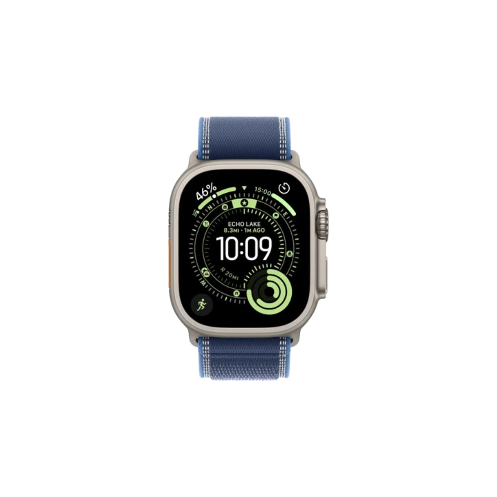 Apple Watch Ultra 3 GPS + Cellular 49mm Natural Titan Blue/Bright Blue Terrängloop S/M
