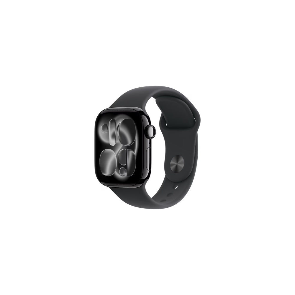 Apple Watch Series 11 GPS + Cellular 42mm Gagatsvart Aluminium Svart Sportband M/L