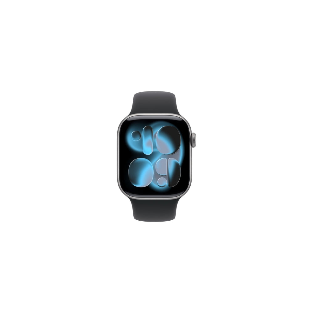 Apple Watch Series 11 GPS + Cellular 42mm Rymdgrå Aluminium Svart Sportband M/L