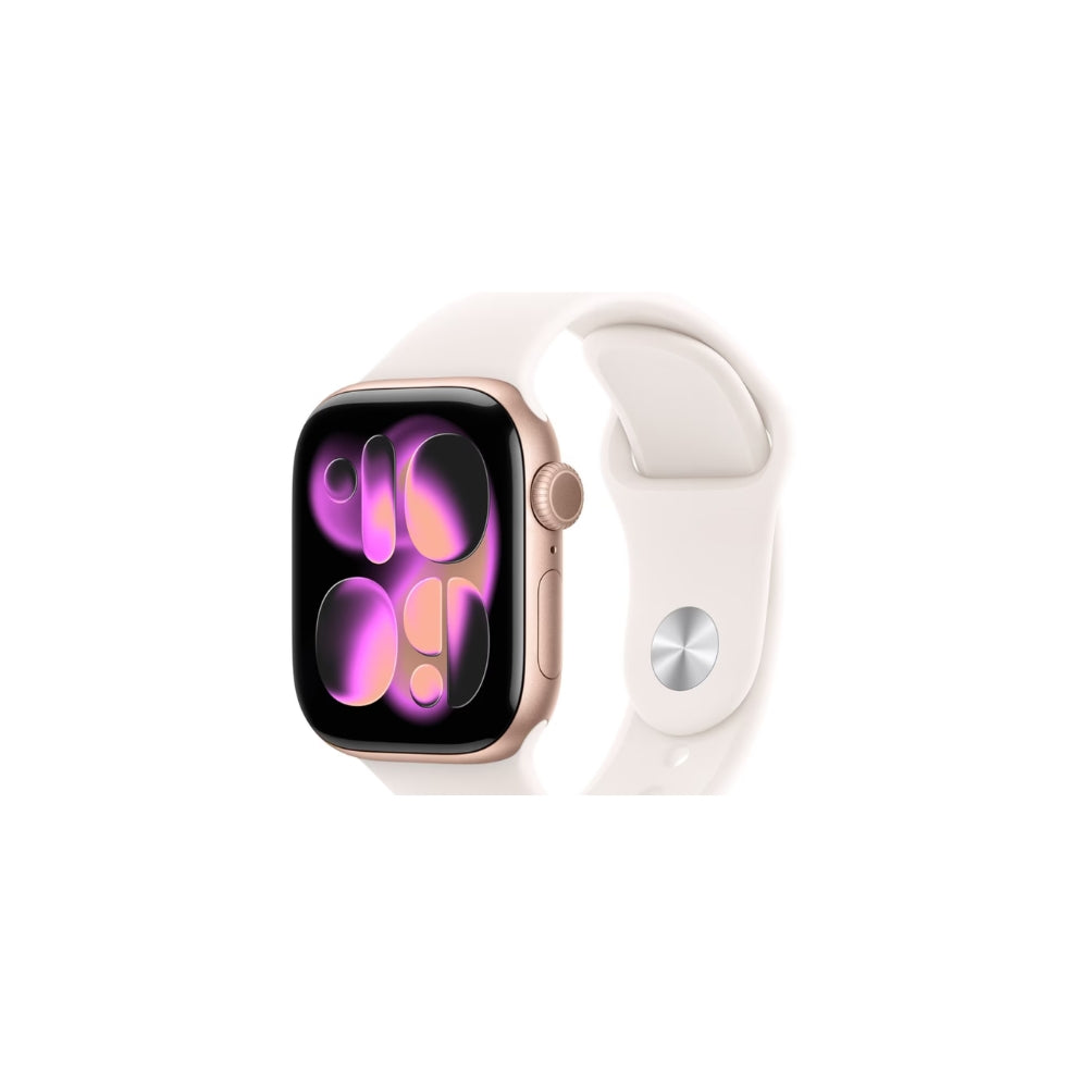 Apple Watch Series 11 GPS + Cellular 42mm Roséguld Aluminium Light Blush Sportband S/M