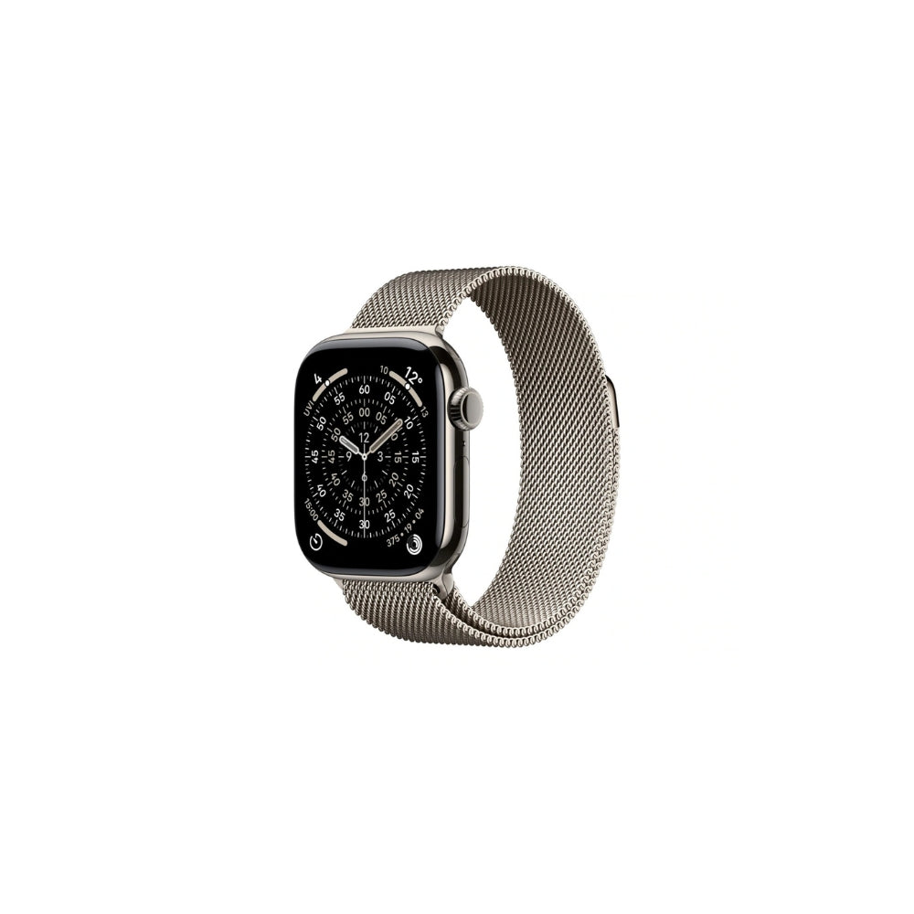 Apple Watch Series 11 GPS + Cellular 42mm Naturlig Titan Naturlig Milanesisk Loop