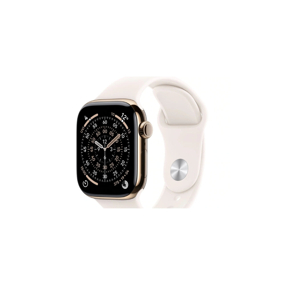 Apple Watch Series 11 GPS + Cellular 42mm Guld Titan Light Blush Sportband S/M