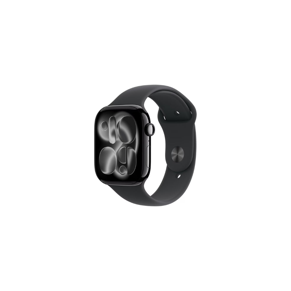 Apple Watch Series 11 GPS + Cellular 46mm Gagatsvart Aluminium Svart Sportband S/M