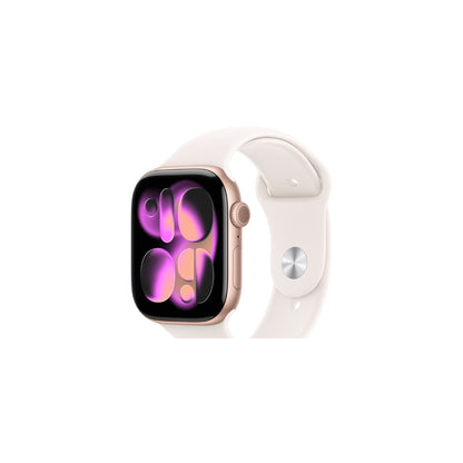 Apple Watch Series 11 GPS + Cellular 46mm Roséguld Aluminium Light Blush Sportband M/L