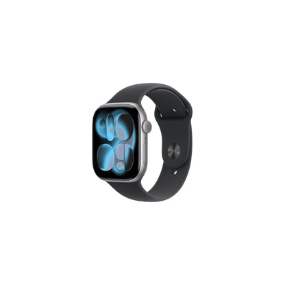 Apple Watch Series 11 GPS + Cellular 46mm Skiffer Titan Svart Sportband M/L