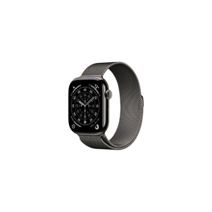 Apple Watch Series 11 GPS + Cellular 46mm Skiffer Titan Skiffer Milanesisk Loop S/M