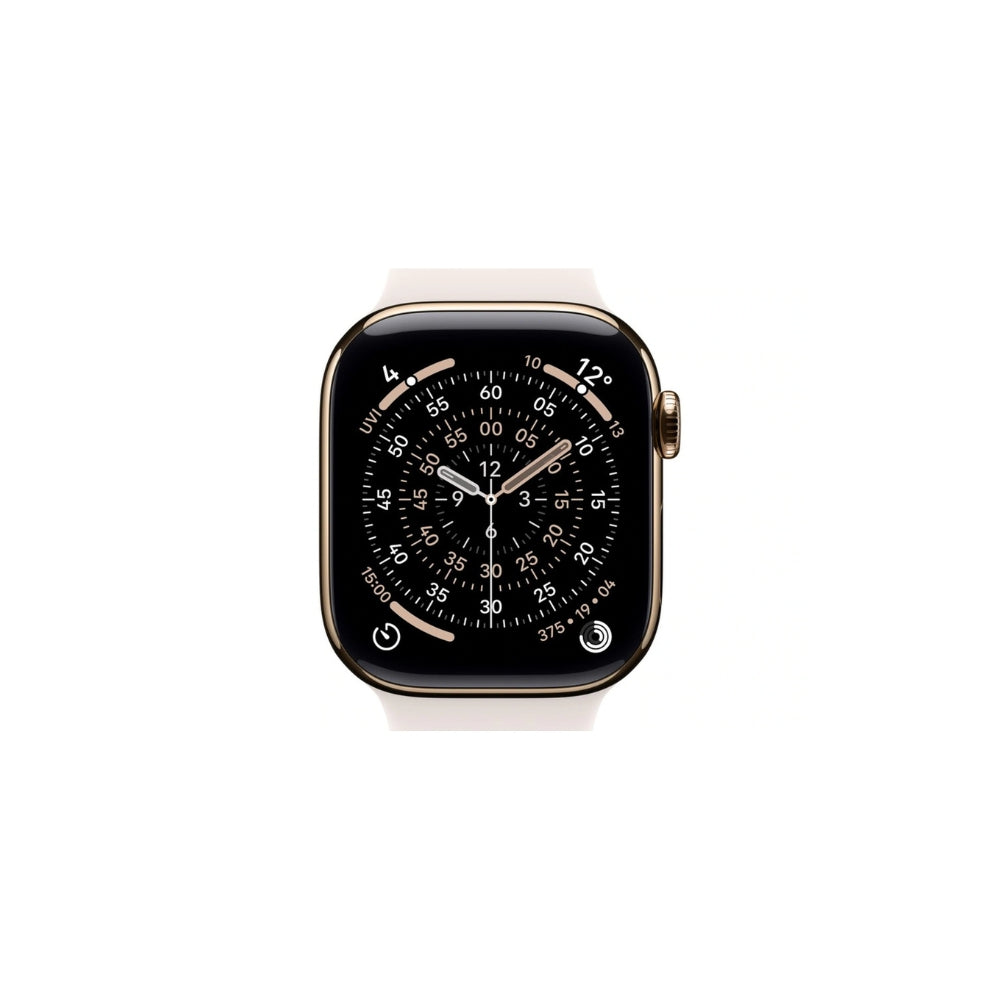 Apple Watch Series 11 GPS + Cellular 46mm Guld Titan Light Blush Sportband S/M