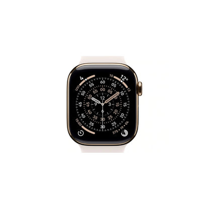 Apple Watch Series 11 GPS + Cellular 46mm Guld Titan Light Blush Sportband S/M